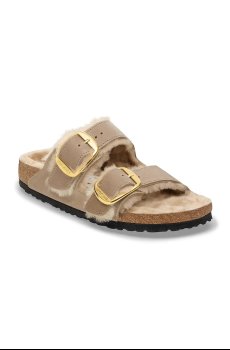 Замшевые тапочки Birkenstock Arizona Big Buckle Shearling