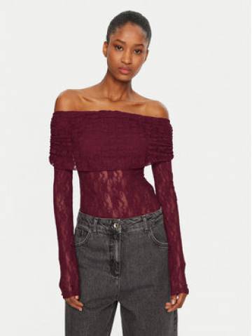 ROTATE Блузка 1132732197 Бордовий Slim Fit ROTATE Блузка 1132732197 Бордовий Slim Fit