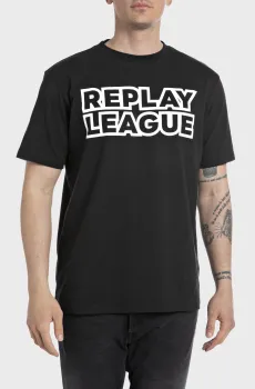 Мужская черная футболка Черный S Replay M6804 .000.23608P
