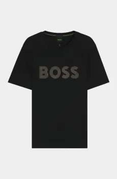 Мужская черная футболка Черный 3XL BOSS 11345