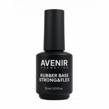 База для гель-лака Avenir Cosmetics Strong & Flex Rubber Base, 15 мл База для гель-лака Avenir Cosmetics Strong & Flex Rubber Base, 15 мл