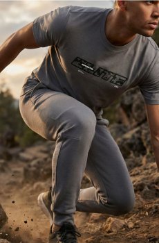 Футболка слім фіт із коротким рукавом - сірий