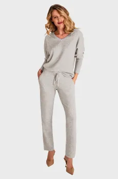 Женские серые кашемировые брюки Серый 44 MARC&ANDRE W22-00CH0210