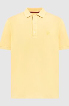 Желтое поло с логотипом