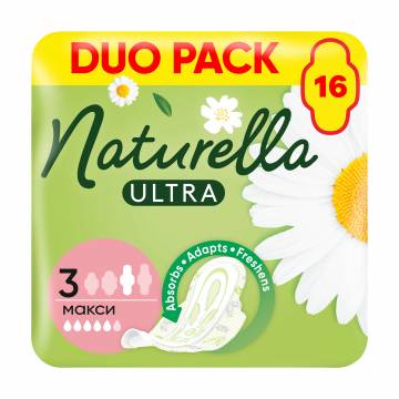 Гигиенические прокладки для критических дней NATURELLA Ultra Maxi, 16 шт Гигиенические прокладки для критических дней NATURELLA Ultra Maxi, 16 шт