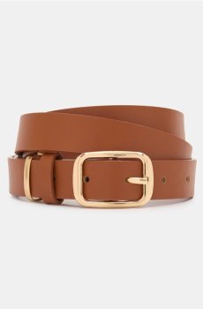 Ремінь зі штучної шкіри - золотисто-коричневий