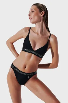 Женский черный лиф от купальника IKONIK 2.0 TRIANGLE W/ ELASTIC Черный XS Karl Lagerfeld 235W2224