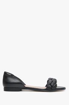 Туфлі д'Орсе шкіряні чорні Estro ER00113125