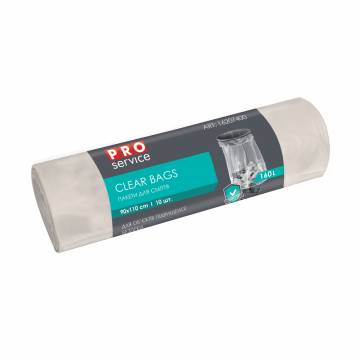 Пакеты для мусора Pro Service Clear Bags 90*110 см, 160 л, 10 шт Пакеты для мусора Pro Service Clear Bags 90*110 см, 160 л, 10 шт