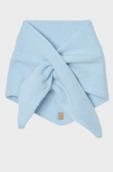 Женский голубой шерстяной шарф Голубой ONESIZE Sandro SFABO01034_Sky Blue