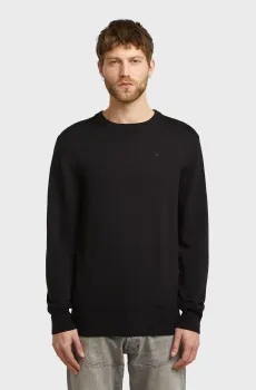 Мужской черный шерстяной джемпер Premium Черный M G-Star RAW D27686,B692