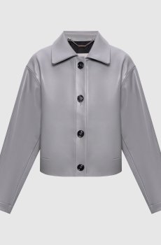 Серая кожаная куртка