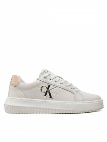 Calvin Klein Jeans Снікерcи Chunky Cupsole Mono Lth Wn YW0YW00823 Білий Calvin Klein Jeans Снікерcи Chunky Cupsole Mono Lth Wn YW0YW00823 Білий