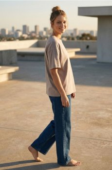 Бавовняна футболка basic - кавовий