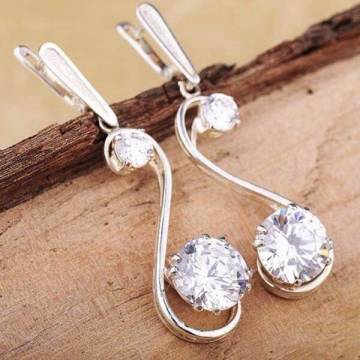 Серьги (фианит) 12485 Серьги (фианит) 12485