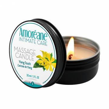 Массажная свеча для тела Amoreane Massage Candle с ароматом иланг-иланг, 30 мл