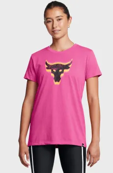 Женская малиновая футболка Pjt Rck W Underground Core T Малиновый XS Under Armour 1382708-686