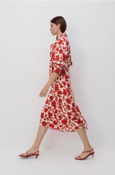 Reserved - Сукня міді з візерунком - різнобарвний - 799KB-MLC