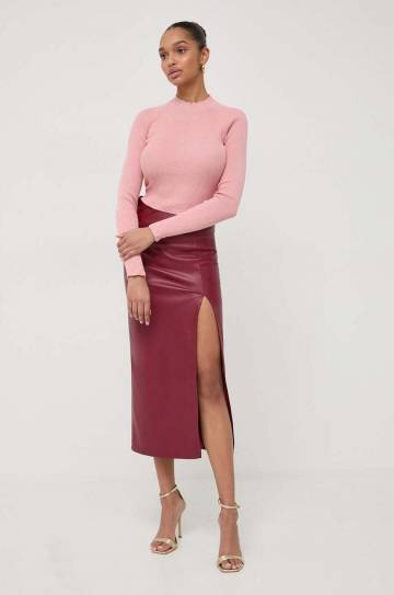 Хлопковый свитер Guess цвет розовый лёгкий Хлопковый свитер Guess цвет розовый лёгкий