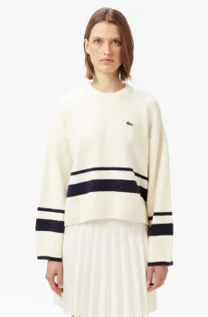 Женский бежевый свитер Бежевый 40 Lacoste AF2606XFJ