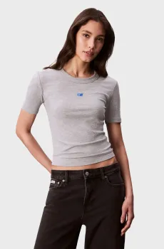 Женская серая футболка A- Modal Серый S Calvin Klein Jeans LV044C901G