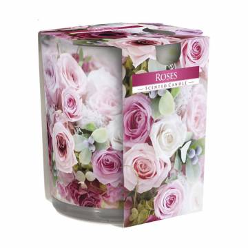 Ароматическая свеча Bispol Scented Candle Roses, 100 г (sn72S-02)