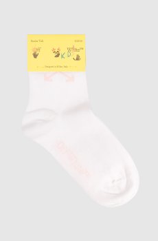 Детские белые носки с узором эмблемы