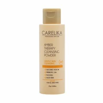 Очищающая пудра для лица Carelika Amber Therapy Cleansing Powder с янтарной кислотой, 25 г