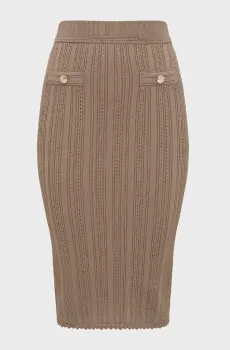 Женская коричневая юбка Коричневый M Guess W6YD23.Z0974;G1K8