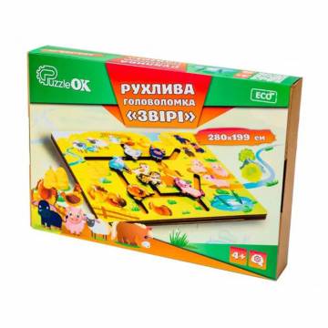 Подвижная головоломка PuzzleOk Звери, от 4 лет, 28*19.9 см (Puz-27700) Подвижная головоломка PuzzleOk Звери, от 4 лет, 28*19.9 см (Puz-27700)
