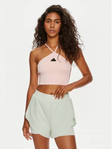 adidas Топ Tiro Cut 3-Stripes Summer IX3504 Рожевий Slim Fit adidas Топ Tiro Cut 3-Stripes Summer IX3504 Рожевий Slim Fit