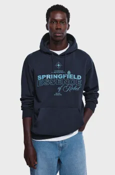 Мужское темно-синее худи Синий M SPRINGFIELD 92111