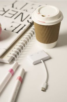 Адаптер USB-C із зчитувачем карт SD і microSD - білий