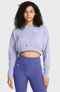 Женский сиреневый свитшот UA Rival Terry OS Crop Crw Сиреневый M Under Armour 1382738-539
