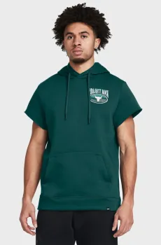 Мужское зеленое худи Pjt Rck Q1 SS Icon Fleece HD Зеленый L Under Armour 1383209-449