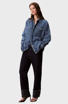 Женские темно-синие джинсы RELAXED CROP CUFF Синий 29-RG Calvin Klein Jeans LV047D711G