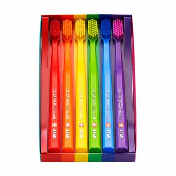 Набор зубных щеток Curaprox Rainbow Edition Ultra Soft, 6 шт