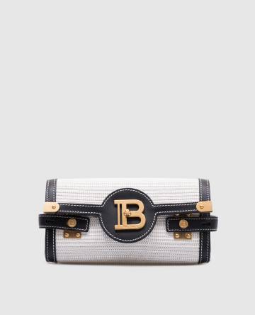 Белая комбинированная сумка Raffia B-Buzz Pouch Белая комбинированная сумка Raffia B-Buzz Pouch
