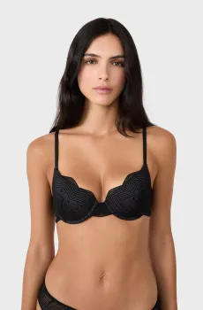 Женский черный бюстгальтер с тонкой чашкой ENVERGURE Черный 75C Etam 6554565
