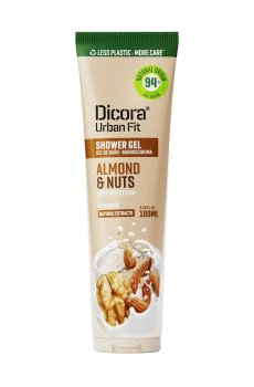 Питательный гель для душа Dicora Urban Fit Миндаль и орехи с витамином В, 100 мл