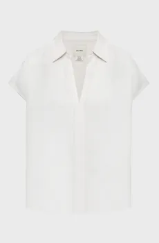 Женская белая льняная блуза CLASSIC Бежевый XS Calvin Klein LV044F154G