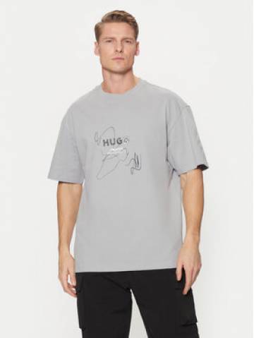 HUGO Футболка Nabion 50530441 Сірий Loose Fit HUGO Футболка Nabion 50530441 Сірий Loose Fit