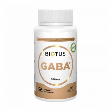 Гамма-аминомасляная кислота Biotus GABA 500 мг, 100 капсул