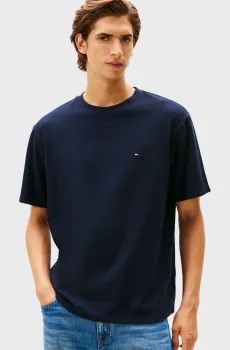 Мужская темно-синяя футболка CREPE Синий XXL Tommy Hilfiger MW0MW40017