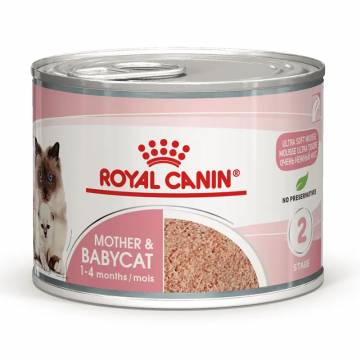 Влажный корм для кошек во время беременности и котят от 1 до 4 месяцев Royal Canin Mother & Babycat, 195 г (4098002)
