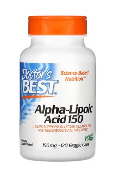 Альфа-липоевая кислота Doctors Best Alpha-Lipoic Acid 150 мг, 120 веганских капсул