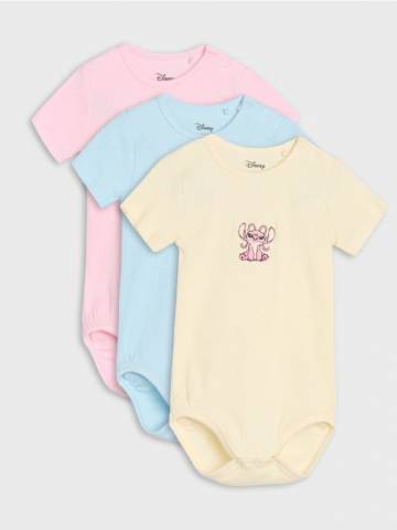 Боді, 3 шт. Stitch - пастельний рожевий Боді, 3 шт. Stitch - пастельний рожевий
