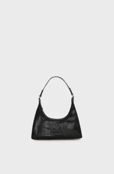 Женская черная сумка EMBLEM MESH Черный ONESIZE Calvin Klein LV04F3381G