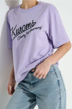 Бавовняна футболка з коротким рукавом Kuromi - фіолетовий