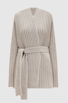 Серый кардиган на запах Jacqueline из кашемира